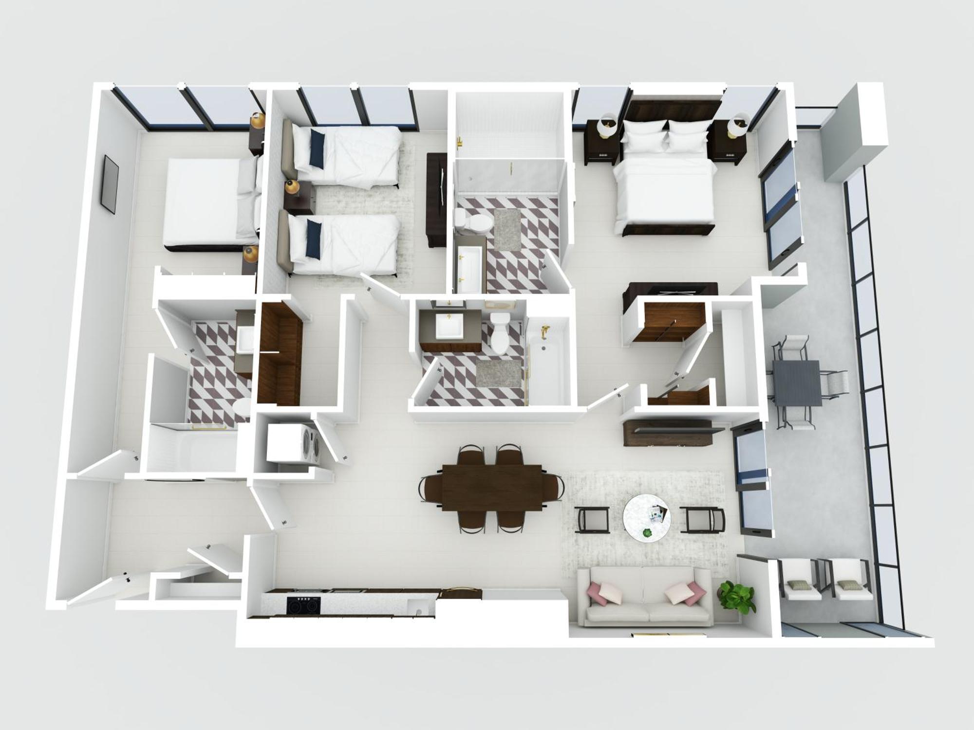Free Parking! Ph Luxury 3br In Downtown Miami