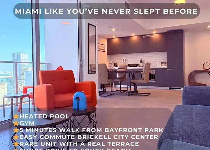 Sky-High Oasis Heated Pool & Gym Miami Skyline Vista